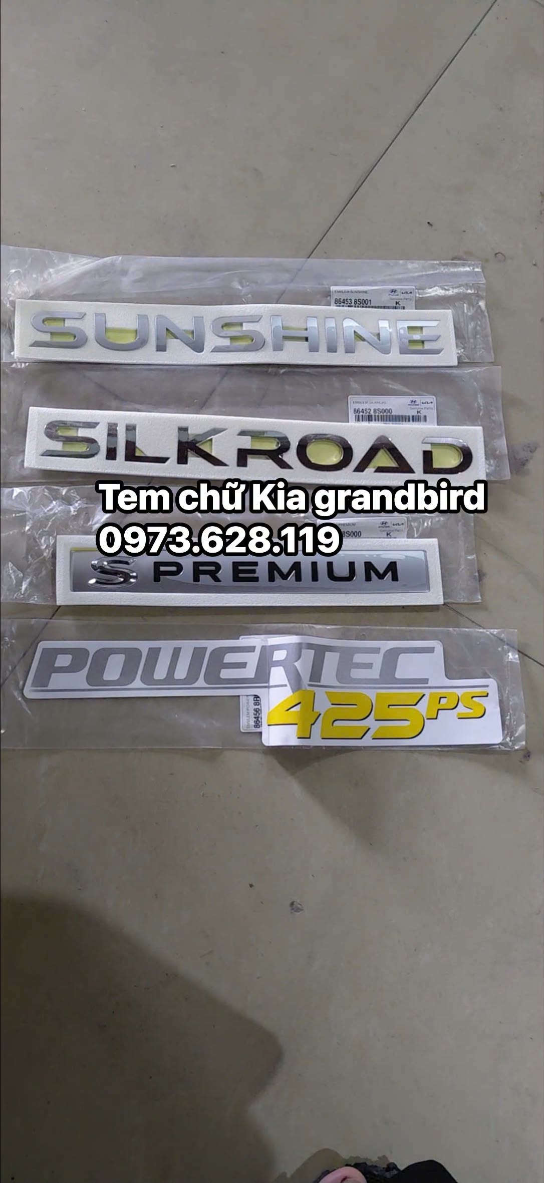 TEM CHỮ XE KIA GRANDBIRD